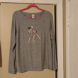 Disney × Lauren Conrad Collaboration Bambi Long Sleeve Tee Shirt Size M